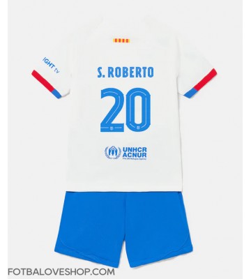 Barcelona Sergi Roberto #20 Dětské Venkovní Dres 2023-24 Krátký Rukáv (+ trenýrky)