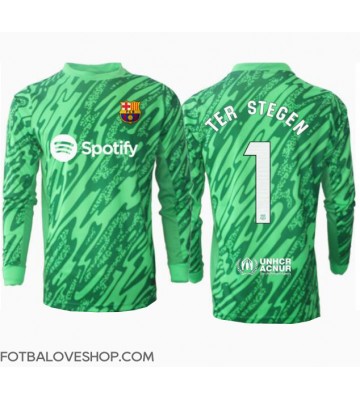 Barcelona Ter Stegen #1 Brankářské Venkovní Dres 2024-25 Dlouhý Rukáv