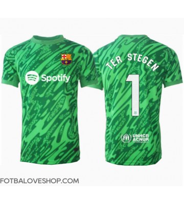 Barcelona Ter Stegen #1 Brankářské Venkovní Dres 2024-25 Krátký Rukáv