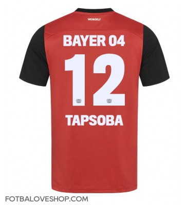 Bayer Leverkusen Edmond Tapsoba #12 Domácí Dres 2024-25 Krátký Rukáv