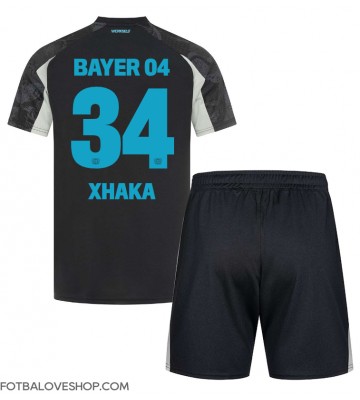 Bayer Leverkusen Granit Xhaka #34 Dětské Alternativní Dres 2024-25 Krátký Rukáv (+ trenýrky)