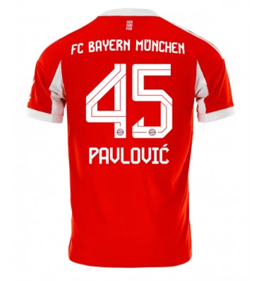Bayern Munich Aleksandar Pavlovic #45 Domácí Dres 2025-26 Krátký Rukáv Bayern Munich Aleksandar Pavlovic #45 Domácí Dres 2025-26 Krátký Rukáv