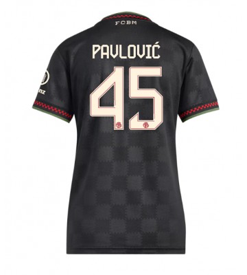 Bayern Munich Aleksandar Pavlovic #45 Dámské Alternativní Dres 2025-26 Krátký Rukáv Bayern Munich Aleksandar Pavlovic #45 Dámské Alternativní Dres 2025-26 Krátký Rukáv