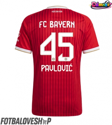 Bayern Munich Aleksandar Pavlovic #45 Dámské Domácí Dres 2026-27 Krátký Rukáv