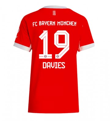 Bayern Munich Alphonso Davies #19 Dámské Domácí Dres 2025-26 Krátký Rukáv Bayern Munich Alphonso Davies #19 Dámské Domácí Dres 2025-26 Krátký Rukáv