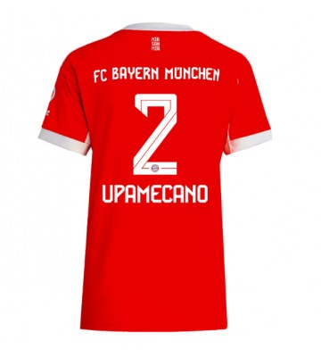 Bayern Munich Dayot Upamecano #2 Dámské Domácí Dres 2025-26 Krátký Rukáv