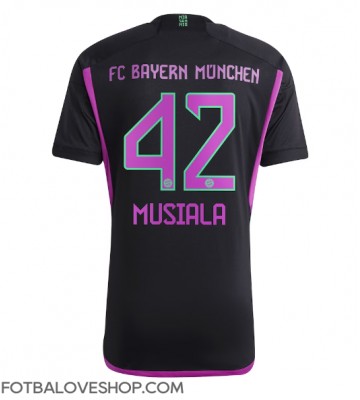 Bayern Munich Jamal Musiala #42 Venkovní Dres 2023-24 Krátký Rukáv