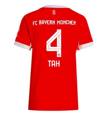 Bayern Munich Jonathan Tah #4 Dámské Domácí Dres 2025-26 Krátký Rukáv Bayern Munich Jonathan Tah #4 Dámské Domácí Dres 2025-26 Krátký Rukáv