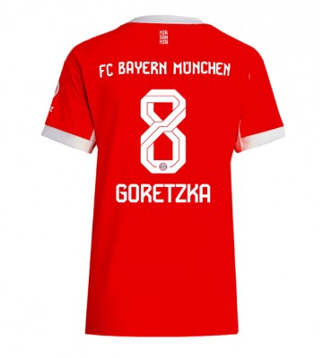 Bayern Munich Leon Goretzka #8 Dámské Domácí Dres 2025-26 Krátký Rukáv Bayern Munich Leon Goretzka #8 Dámské Domácí Dres 2025-26 Krátký Rukáv