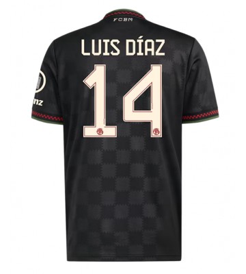 Bayern Munich Luis Diaz #14 Alternativní Dres 2025-26 Krátký Rukáv Bayern Munich Luis Diaz #14 Alternativní Dres 2025-26 Krátký Rukáv