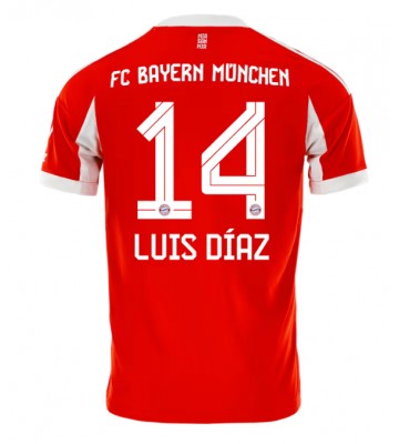 Bayern Munich Luis Diaz #14 Domácí Dres 2025-26 Krátký Rukáv Bayern Munich Luis Diaz #14 Domácí Dres 2025-26 Krátký Rukáv