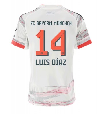 Bayern Munich Luis Diaz #14 Dámské Venkovní Dres 2025-26 Krátký Rukáv Bayern Munich Luis Diaz #14 Dámské Venkovní Dres 2025-26 Krátký Rukáv