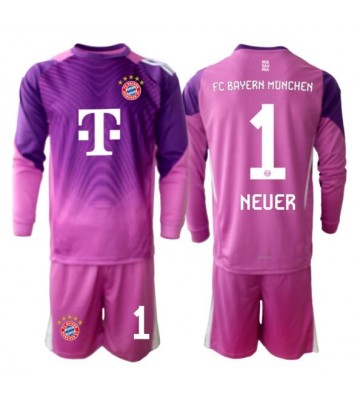 Bayern Munich Manuel Neuer #1 Brankářské Dětské Alternativní Dres 2025-26 Dlouhý Rukáv (+ trenýrky)