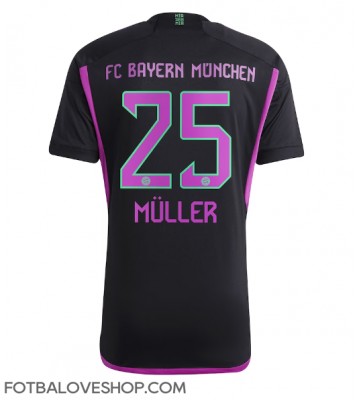 Bayern Munich Thomas Muller #25 Venkovní Dres 2023-24 Krátký Rukáv