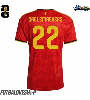 Belgie Alexis Saelemaekers #22 Domácí Dres MS 2026 Krátký Rukáv