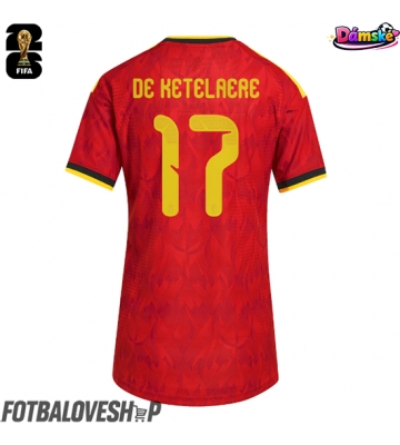 Belgie Charles De Ketelaere #17 Dámské Domácí Dres MS 2026 Krátký Rukáv