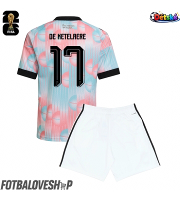 Belgie Charles De Ketelaere #17 Dětské Venkovní Dres MS 2026 Krátký Rukáv (+ trenýrky)