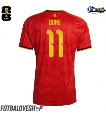 Belgie Jeremy Doku #11 Domácí Dres MS 2026 Krátký Rukáv