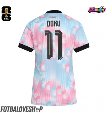 Belgie Jeremy Doku #11 Dámské Venkovní Dres MS 2026 Krátký Rukáv