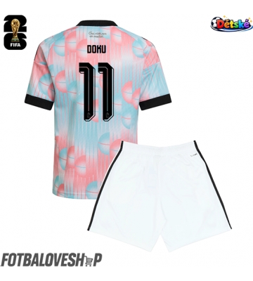 Belgie Jeremy Doku #11 Dětské Venkovní Dres MS 2026 Krátký Rukáv (+ trenýrky)