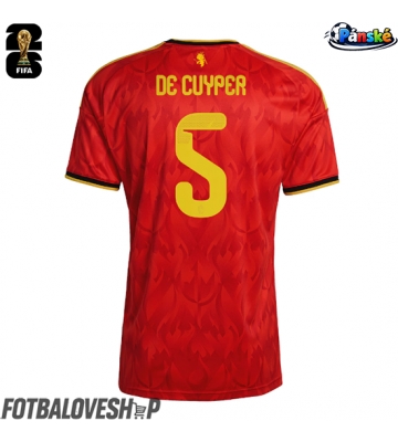 Belgie Maxim De Cuyper #5 Domácí Dres MS 2026 Krátký Rukáv