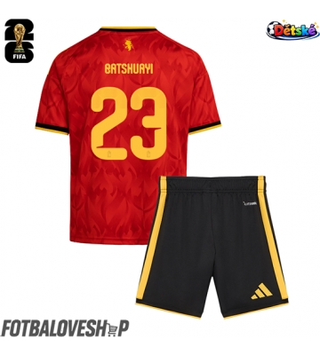 Belgie Michy Batshuayi #23 Dětské Domácí Dres MS 2026 Krátký Rukáv (+ trenýrky)