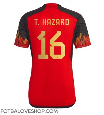 Belgie Thorgan Hazard #16 Domácí Dres MS 2022 Krátký Rukáv
