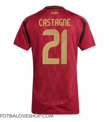 Belgie Timothy Castagne #21 Dámské Domácí Dres ME 2024 Krátký Rukáv