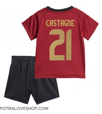 Belgie Timothy Castagne #21 Dětské Domácí Dres ME 2024 Krátký Rukáv (+ trenýrky)