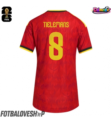 Belgie Youri Tielemans #8 Dámské Domácí Dres MS 2026 Krátký Rukáv