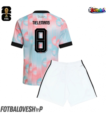 Belgie Youri Tielemans #8 Dětské Venkovní Dres MS 2026 Krátký Rukáv (+ trenýrky)