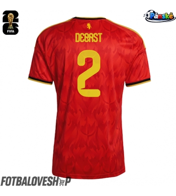 Belgie Zeno Debast #2 Domácí Dres MS 2026 Krátký Rukáv