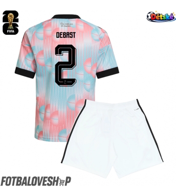 Belgie Zeno Debast #2 Dětské Venkovní Dres MS 2026 Krátký Rukáv (+ trenýrky)
