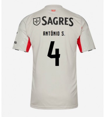 Benfica Antonio Silva #4 Venkovní Dres 2025-26 Krátký Rukáv