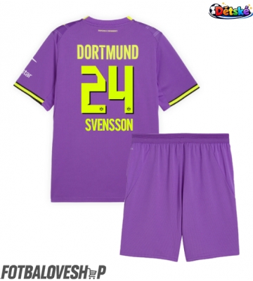 Borussia Dortmund Daniel Svensson #24 Dětské Alternativní Dres 2026-27 Krátký Rukáv (+ trenýrky)