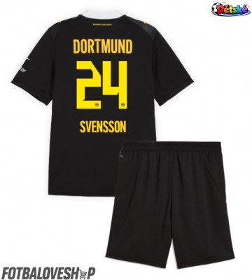 Borussia Dortmund Daniel Svensson #24 Dětské Venkovní Dres 2026-27 Krátký Rukáv (+ trenýrky)