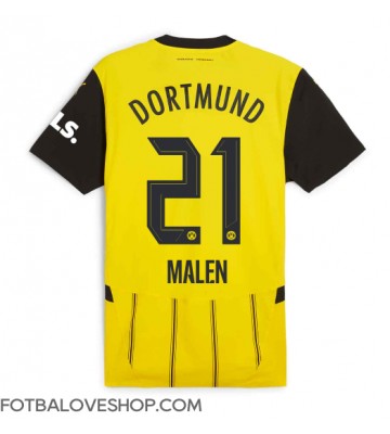 Borussia Dortmund Donyell Malen #21 Domácí Dres 2024-25 Krátký Rukáv