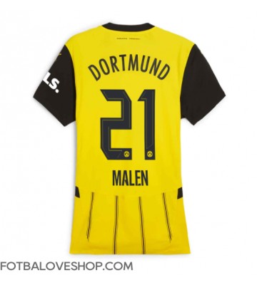 Borussia Dortmund Donyell Malen #21 Dámské Domácí Dres 2024-25 Krátký Rukáv
