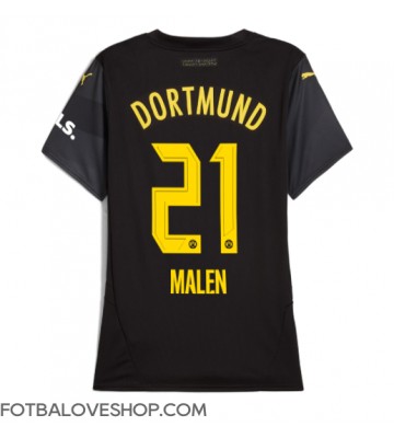 Borussia Dortmund Donyell Malen #21 Dámské Venkovní Dres 2024-25 Krátký Rukáv