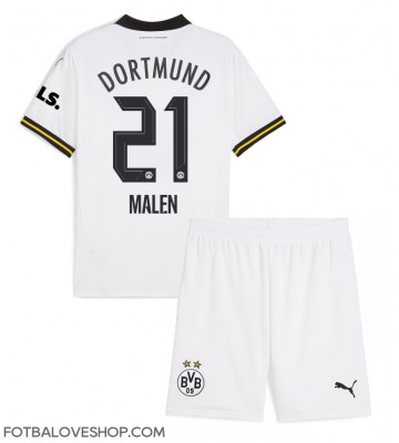 Borussia Dortmund Donyell Malen #21 Dětské Alternativní Dres 2024-25 Krátký Rukáv (+ trenýrky)