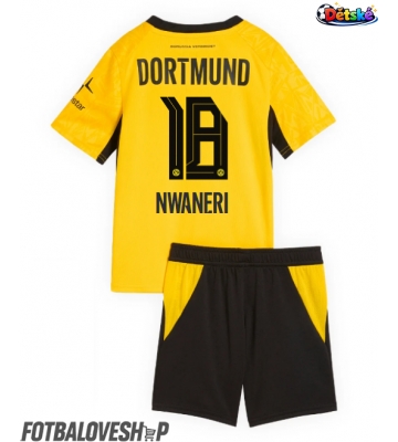 Borussia Dortmund Ethan Nwaneri #18 Dětské Domácí Dres 2026-27 Krátký Rukáv (+ trenýrky)