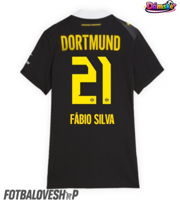 Borussia Dortmund Fabio Silva #21 Dámské Venkovní Dres 2026-27 Krátký Rukáv