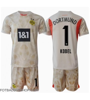 Borussia Dortmund Gregor Kobel #1 Brankářské Dětské Domácí Dres 2024-25 Krátký Rukáv (+ trenýrky)
