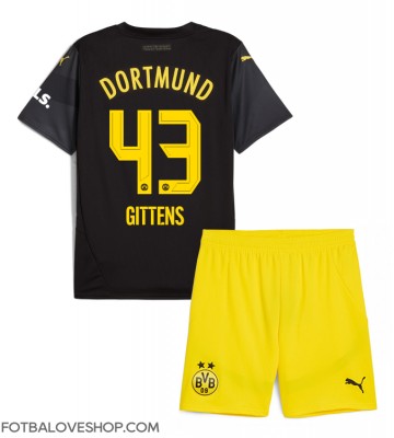 Borussia Dortmund Jamie Bynoe-Gittens #43 Dětské Venkovní Dres 2024-25 Krátký Rukáv (+ trenýrky)