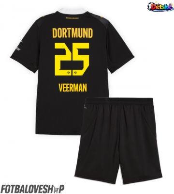 Borussia Dortmund Joey Veerman #25 Dětské Venkovní Dres 2026-27 Krátký Rukáv (+ trenýrky)