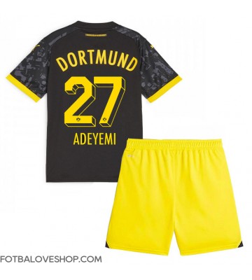 Borussia Dortmund Karim Adeyemi #27 Dětské Venkovní Dres 2023-24 Krátký Rukáv (+ trenýrky)