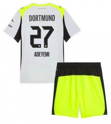 Borussia Dortmund Karim Adeyemi #27 Dětské Venkovní Dres 2025-26 Krátký Rukáv (+ trenýrky)