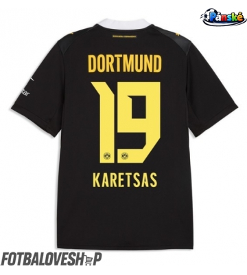 Borussia Dortmund Konstantinos Karetsas #19 Venkovní Dres 2026-27 Krátký Rukáv