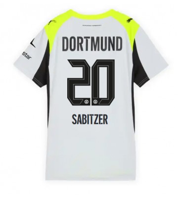 Borussia Dortmund Marcel Sabitzer #20 Dámské Venkovní Dres 2025-26 Krátký Rukáv Borussia Dortmund Marcel Sabitzer #20 Dámské Venkovní Dres 2025-26 Krátký Rukáv