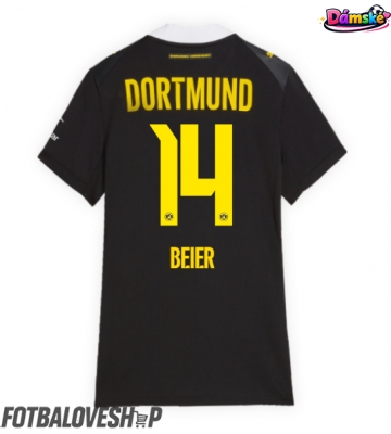Borussia Dortmund Maximilian Beier #14 Dámské Venkovní Dres 2026-27 Krátký Rukáv